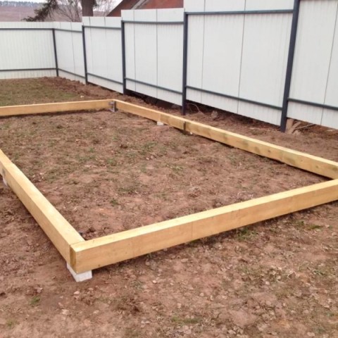 ФУНДАМЕНТ ИЗ БРУСА